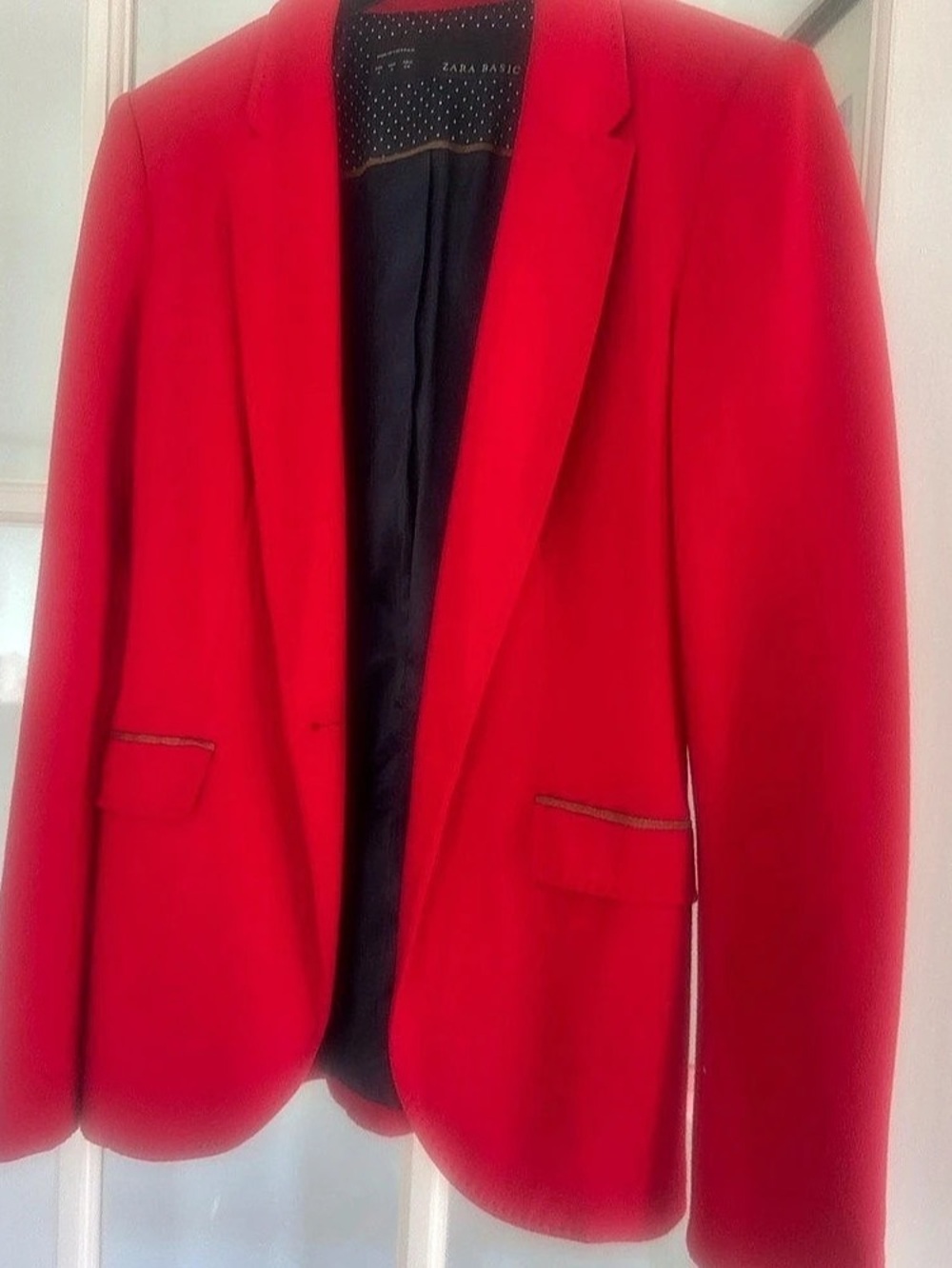 Zara Basic Red Blazer Size Small